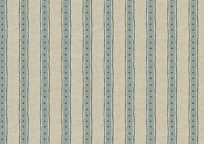 Emily Bond Block Printed Stripe, Blue & Green - Twist&Fit Roman Blind - Image 8